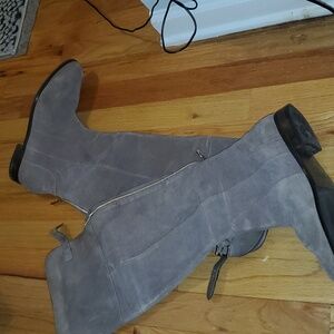 Charles David Suede  knee high tan boots